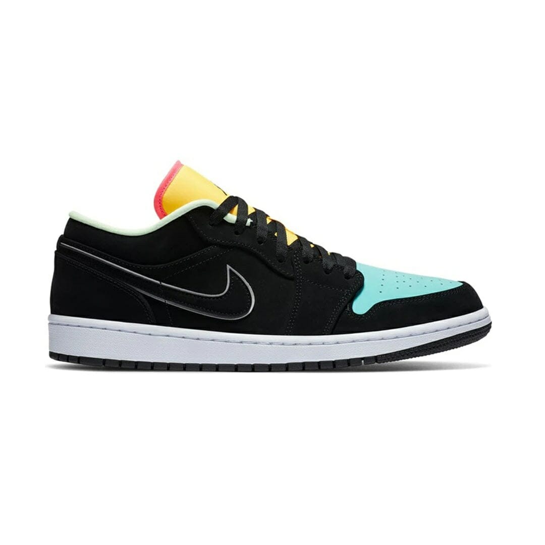 Air Jordan 1 Low Black Aurora Green Laser Orange