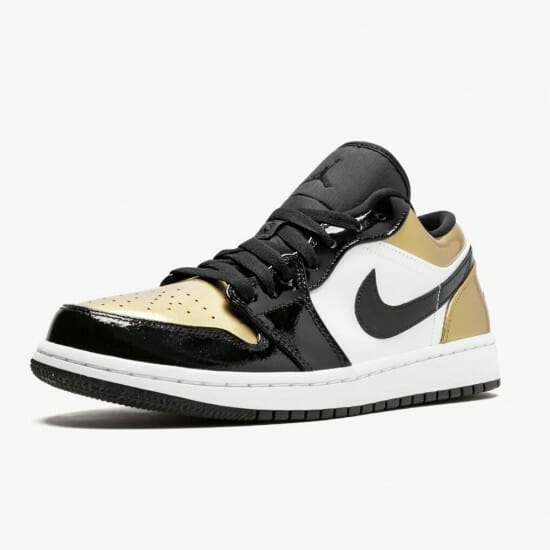 Air Jordan 1 Low Gold Toe Unisex Basketball Shoes CQ9447 700 BlackGold-Black AJ1 Jordan Sneakers (4)-550x550