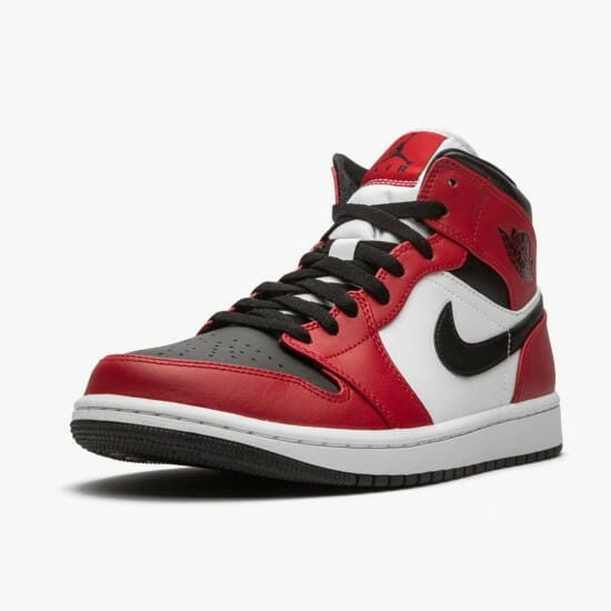 Air Jordan 1 Mid Chicago Black Toe BlackGym Red-White Basketball Shoes 554724 069 AF1 Sneakers (4)-550x550