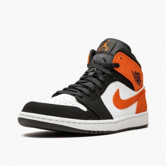 Air Jordan 1 Mid Shattered Backboard BlackWhite-Starfish Basketball Shoes 554724 058 AJ1 Sneakers (4)-550x550
