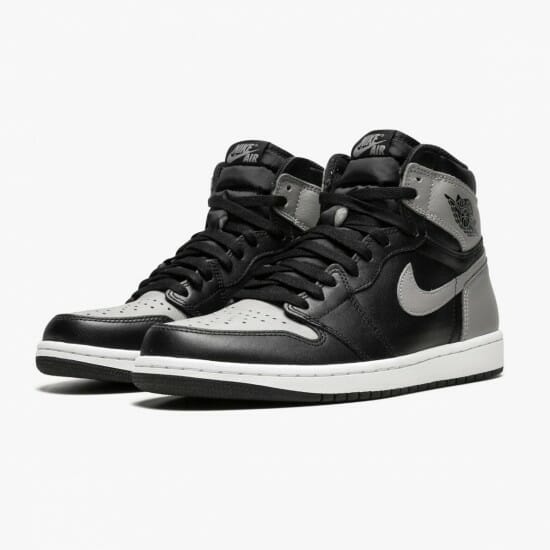 Air Jordan 1 Retro High Shadow BlackMedium-Grey White 555088 013 Mens AJ1 Jordan Sneakers (2)-550x550