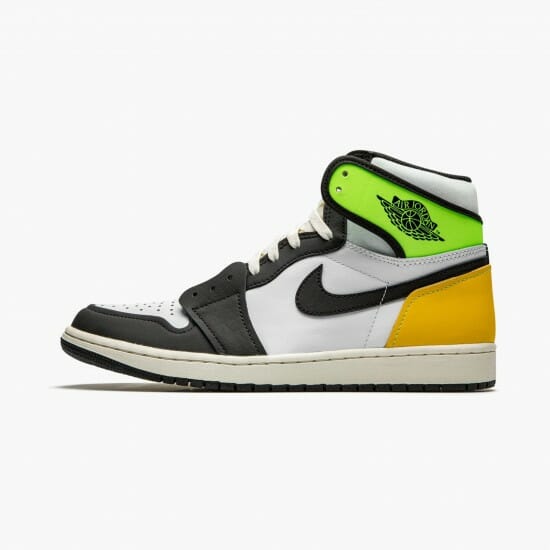 Air Jordan 1 Retro High White Black Volt University Gold