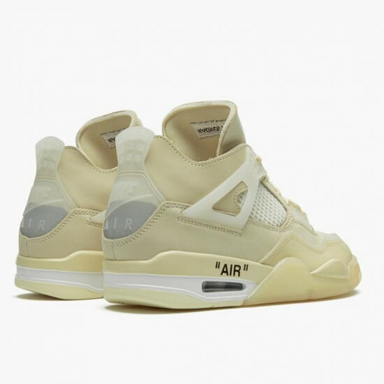 Air Jordan 4 Retro Off-White Sail Unisex Jordan Sneakers SailMuslin-White-Black Basektball Shoes CV9388 100 (3)-550x550