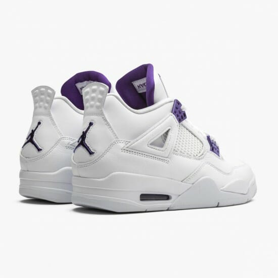 Air Jordan 4 Retro Purple Metallic Unisex Jordan Sneakers WhiteMetallic Silver-Court Pu Basektball Shoes CT8527 115 (3)-550x550