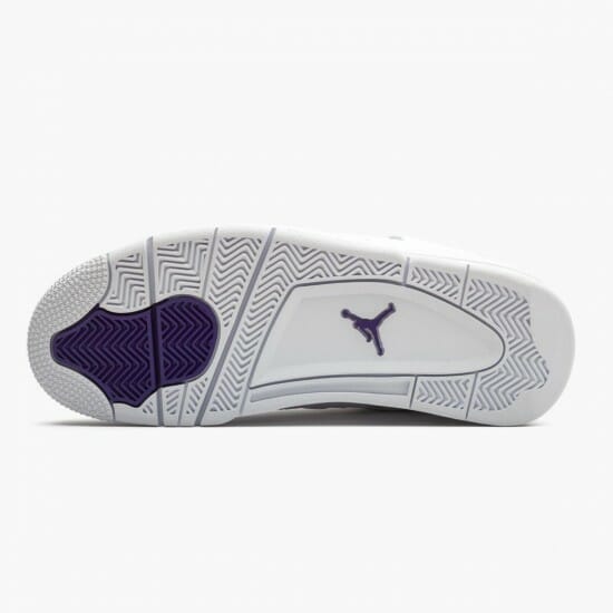 Air Jordan 4 Retro Purple Metallic Unisex Jordan Sneakers WhiteMetallic Silver-Court Pu Basektball Shoes CT8527 115 (5)-550x550
