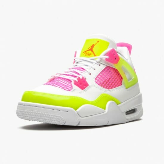 Air Jordan 4 Retro White Lemon Pink Unisex Basketball Shoes CV7808 100 WhiteLemon VenomPink Blast AJ4 Jordan Sneakers (4)-550x550