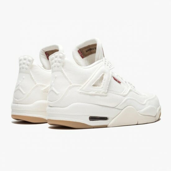 Levi s x Air Jordan 4 Denim Mens Basketball Shoes AO2571 100 White AJ4 Jordan Sneakers (3)-550x550