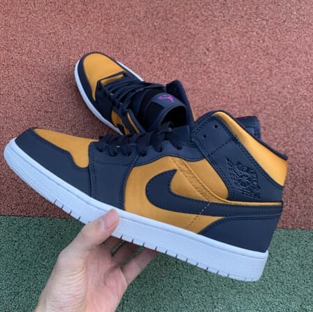 Air Jordan 1 Mid SE Blue Gold Silk Purple