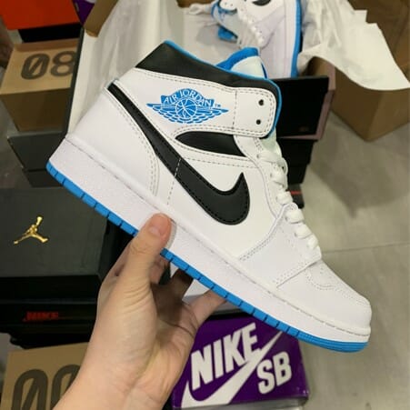 Air Jordan 1 White Blue Black