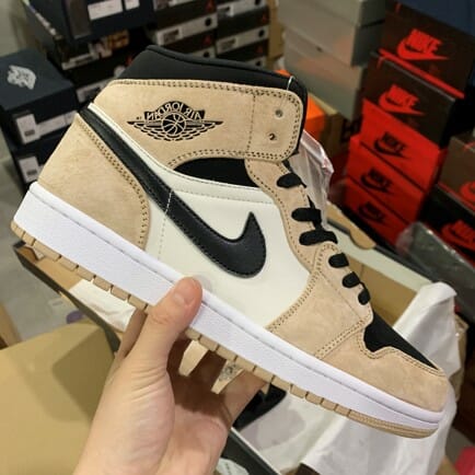 Air Jordan 1 Mid Barely Orange Milk Tea