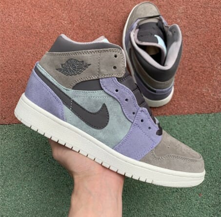 Air Jordan 1 Mid Gray Purple Brown