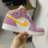 Air Jordan 1 Mid SE White Pink Yellow