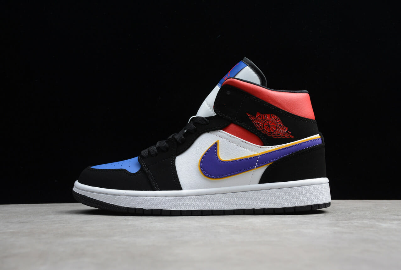 Air Jordan 1 High Black White Red And Blue