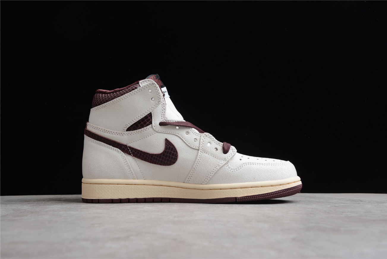 A Ma Maniére X Air Jordan 1 Retro High OG Sail And Burgundy