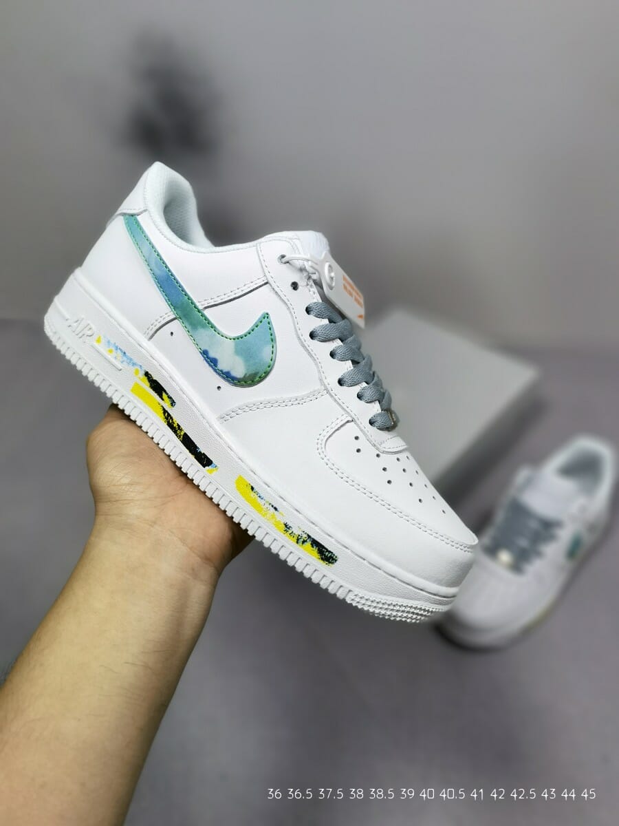 Air Force 1 '07 Blue And Green Graffiti