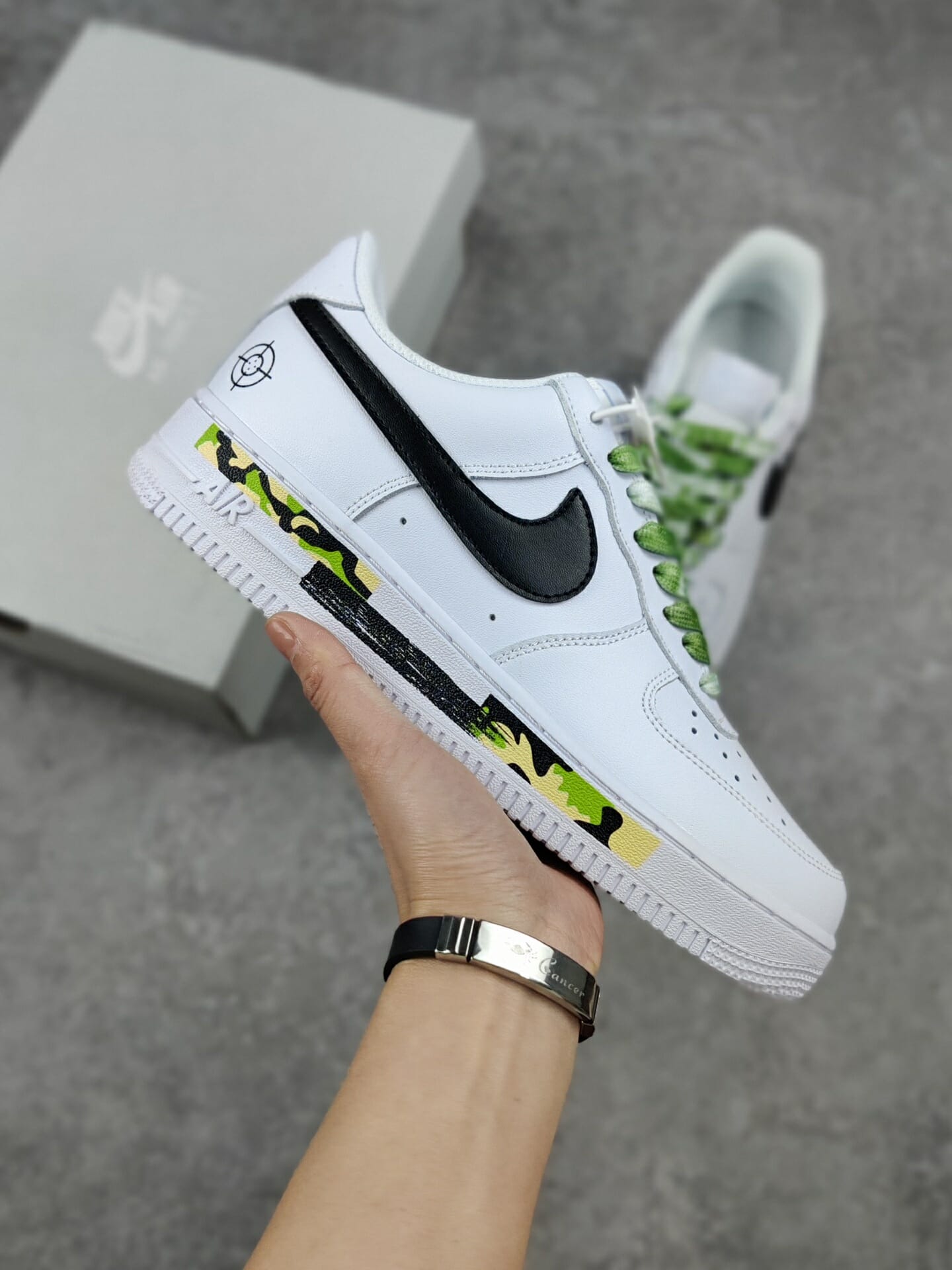 Air Force 1 Army Green Graffiti White