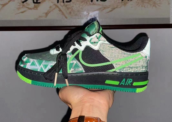 Air Force 1 React Naija Black Pine Green