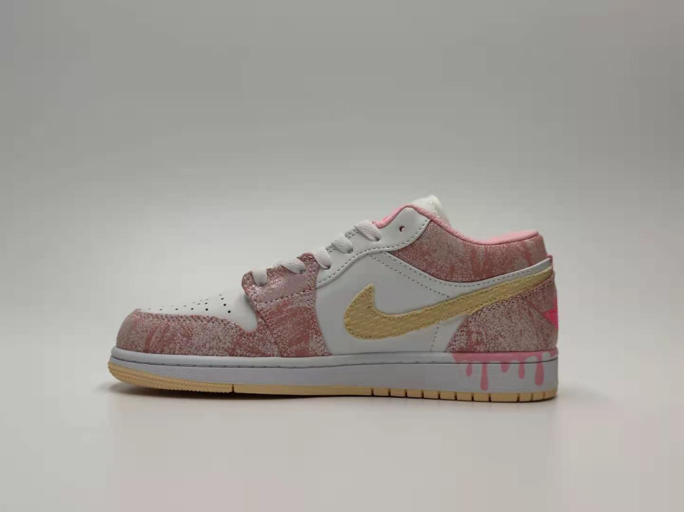 Air Jordan 1 Low Paint Drip White Punch