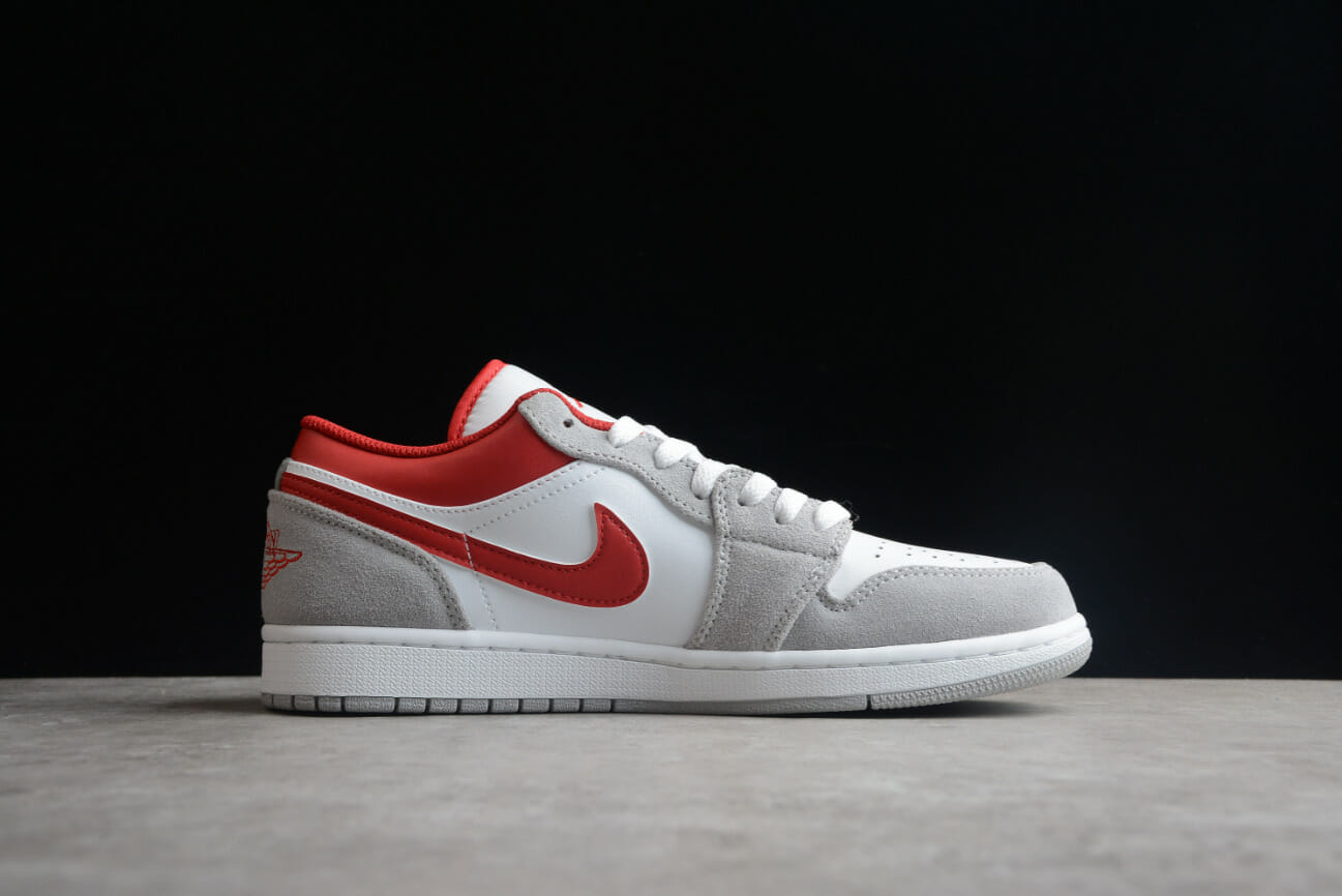 Air Jordan 1 Low Top Gray White Red
