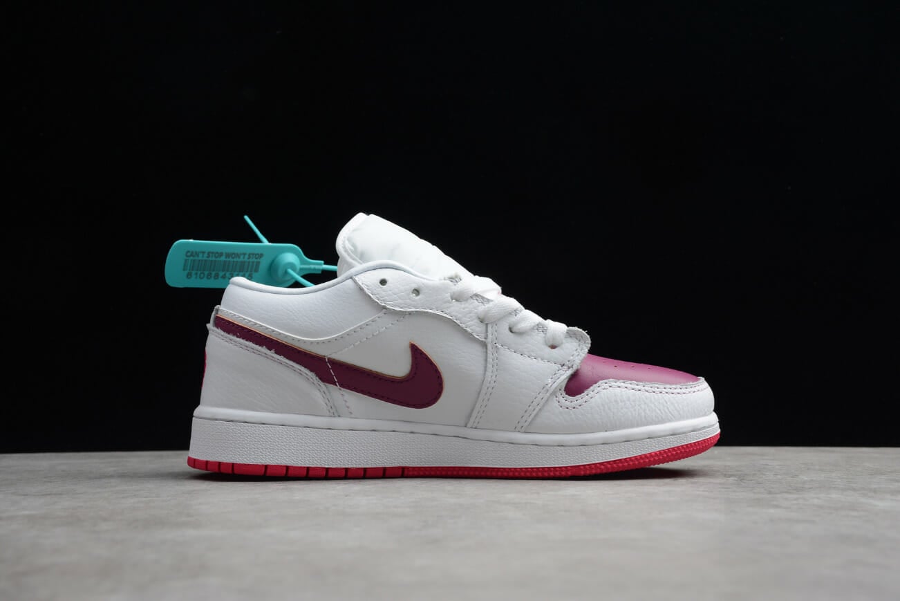 Air Jordan 1 Low Top White Pink Valentine's Day