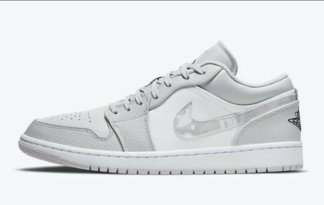 Air Jordan 1 Low White Gray Camouflage