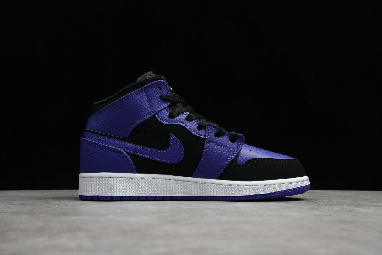 Air Jordan 1 Mid Black Dark Concord