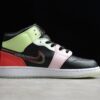 Air Jordan 1 Mid Black Pink Green