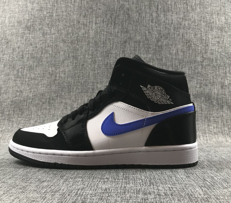 Air Jordan 1 Mid Black Racer Blue White