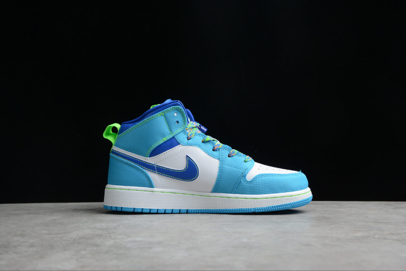 Air Jordan 1 Mid Blue Green