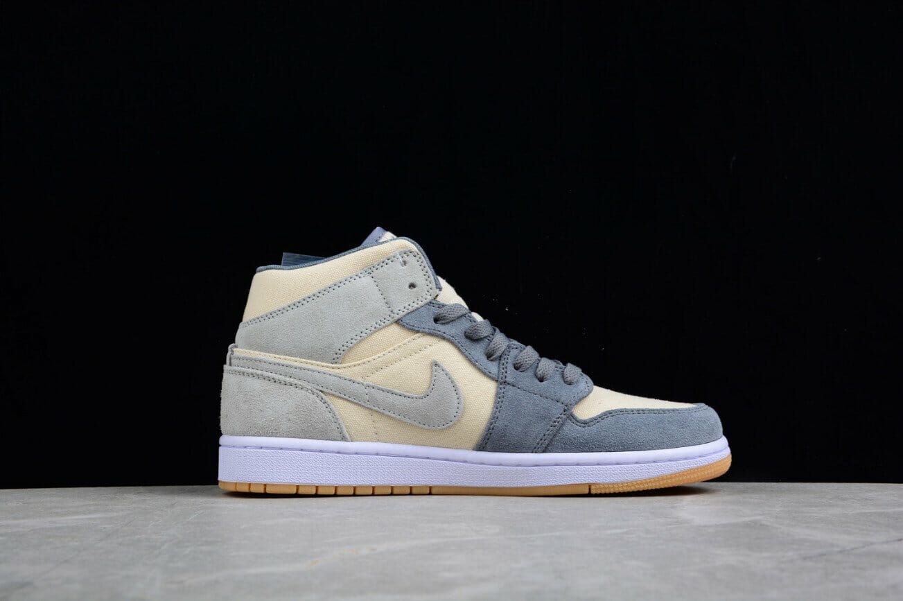 Air Jordan 1 Mid Coconut Milk Particle Grey