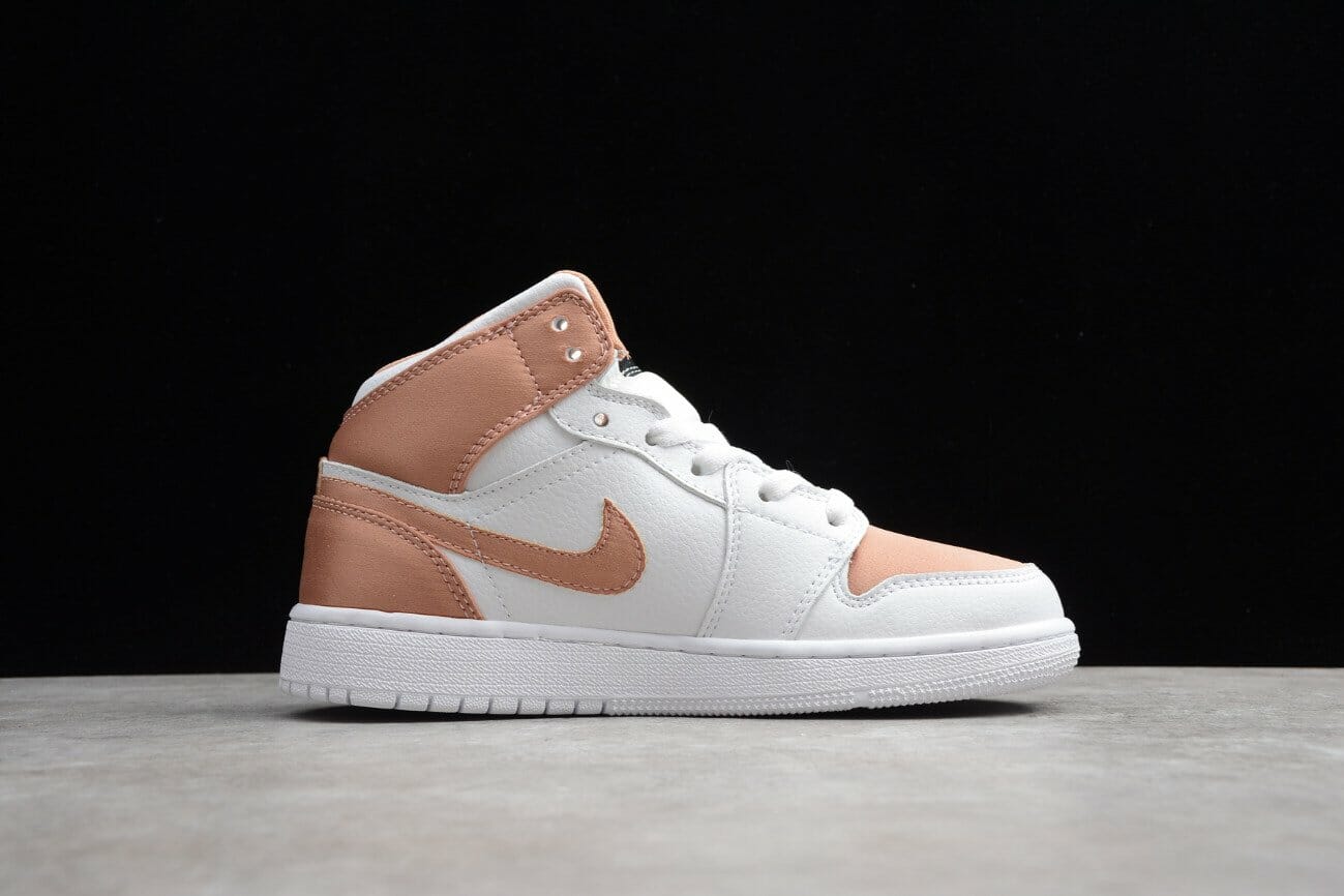Air Jordan 1 Mid GS 'Rose Gold Black'