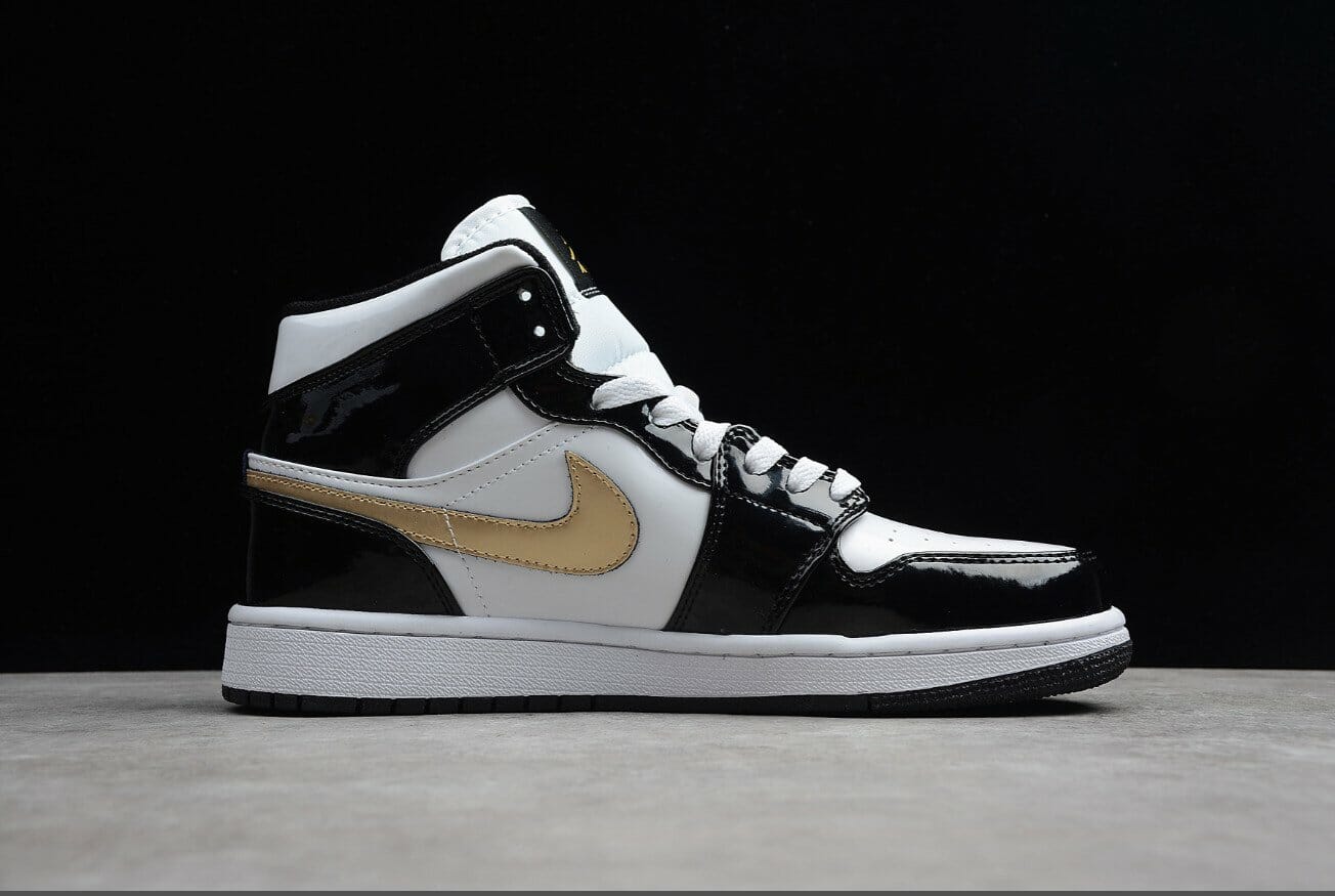 Air Jordan 1 Mid Gold Patent