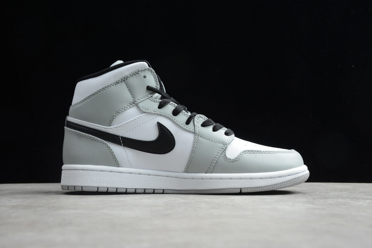 Air Jordan 1 Mid Gray White Black