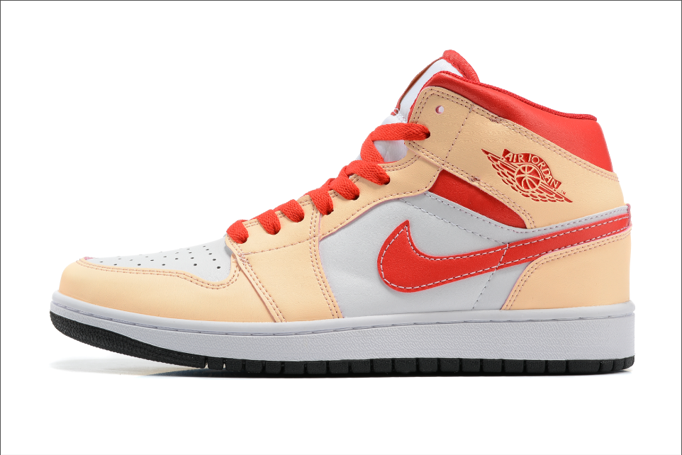 Air Jordan 1 Mid Light Cardinal Curry