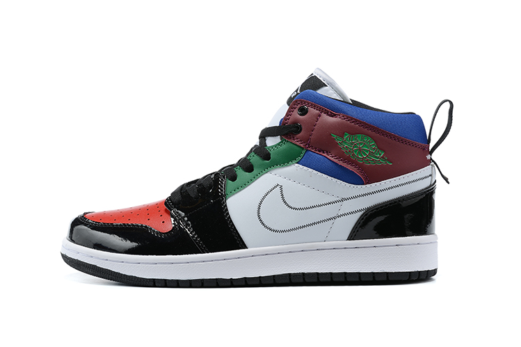 Air Jordan 1 Mid SE Black White-University Red