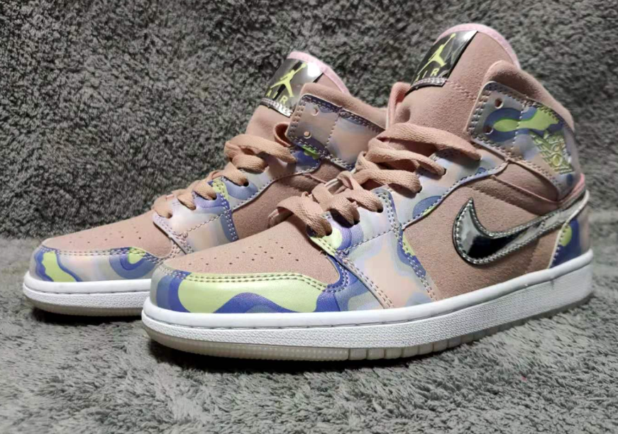 Air Jordan 1 Mid SE Pherspective Washed Coral Chrome