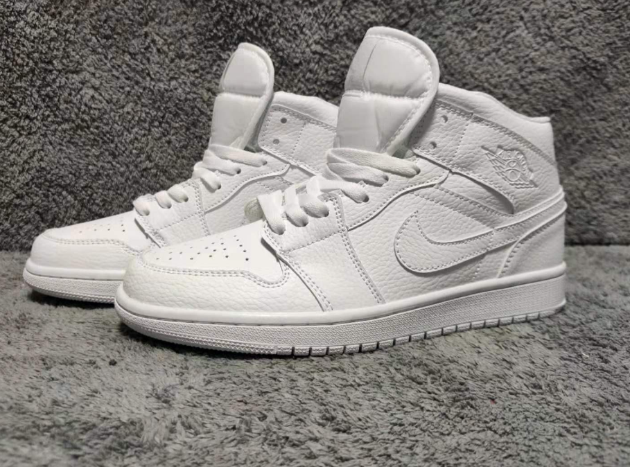Air Jordan 1 Mid White Snakeskin