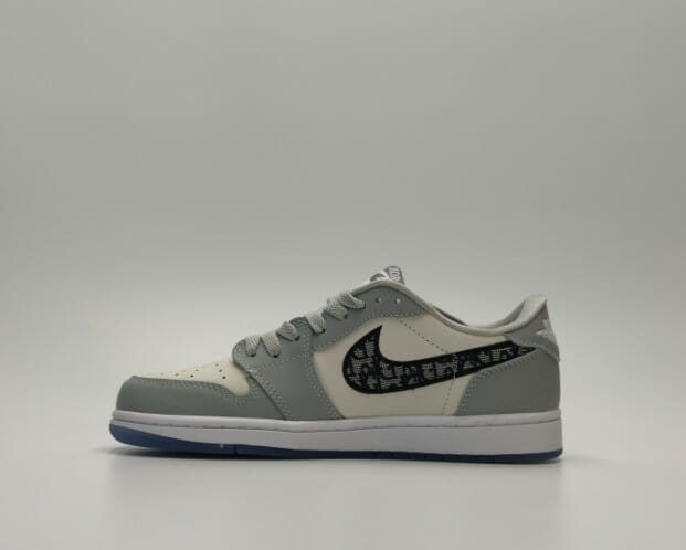 Air Jordan 1 Retro Low Dior Grey Black Sail