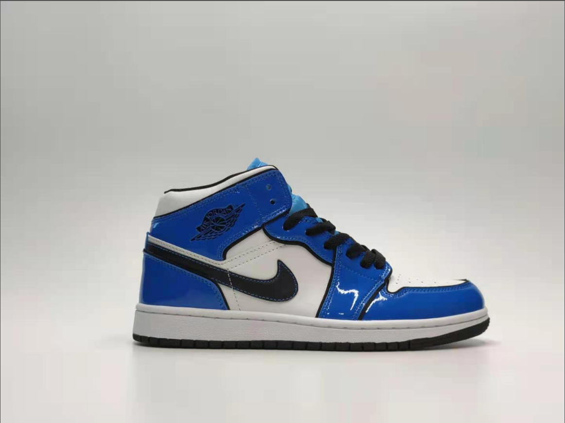 Air Jordan 1 Signal Blue White Patent Leather