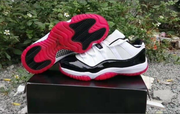 Air Jordan 11 Low White Black Red
