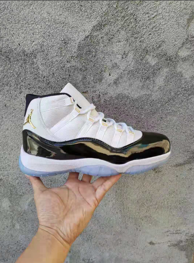 Air Jordan 11 White Black Gold