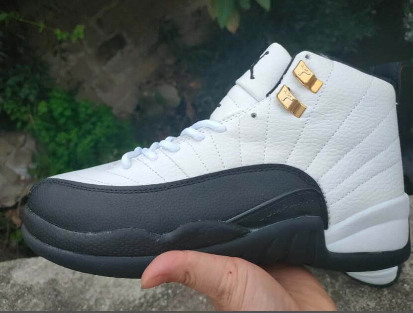 Air Jordan 12 Black And White Gold