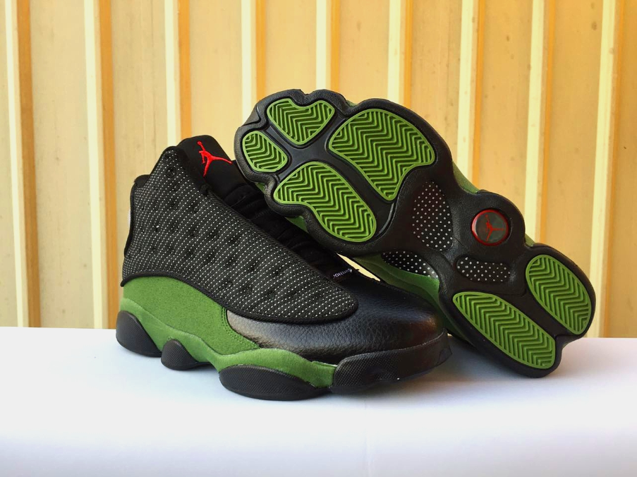 Air Jordan 13 Black Green Mesh