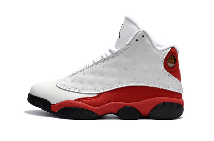 Air Jordan 13 White Red Black Leather
