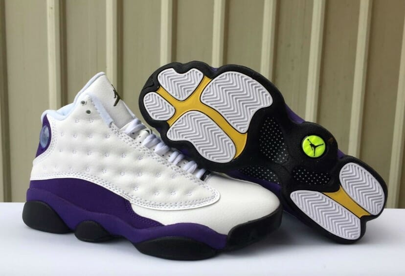 Air Jordan 13 Lakers White Purple