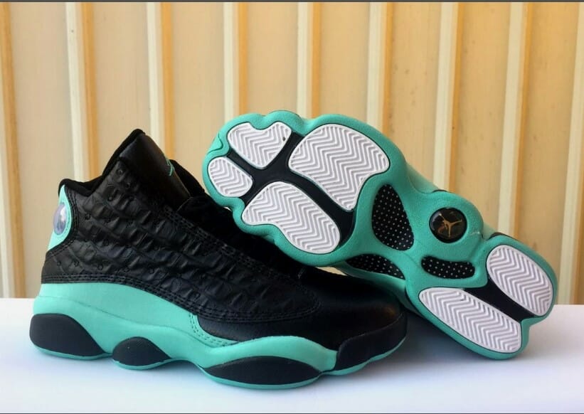 Air Jordan 13 Retro Black Island Green