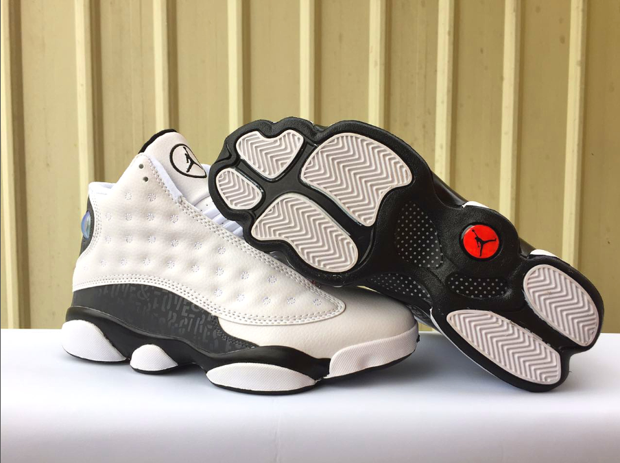 Air Jordan 13 White Black Love Basketball