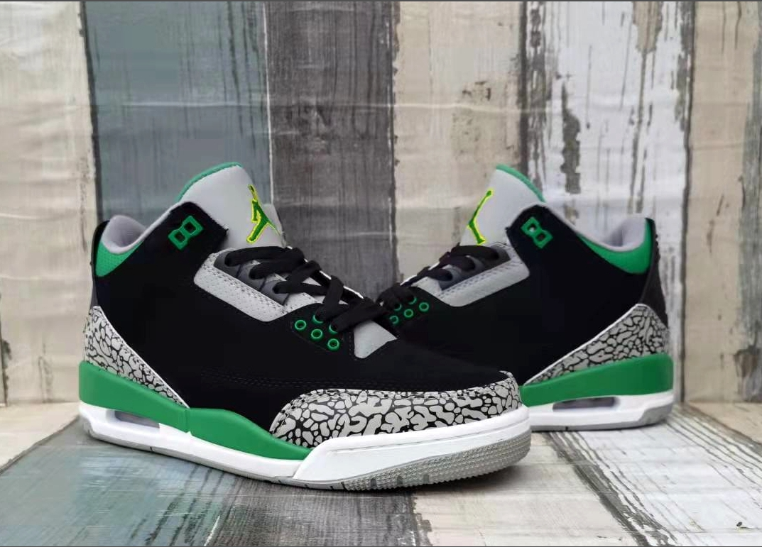 Air Jordan 3 Black And Green