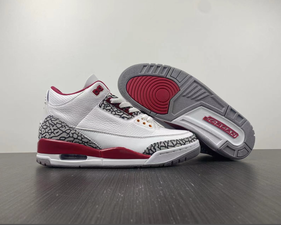 Air Jordan 3 Retro Cardinal Red White