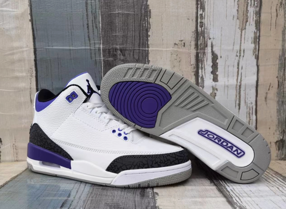 Air Jordan 3 Retro Dark Iris White Purple